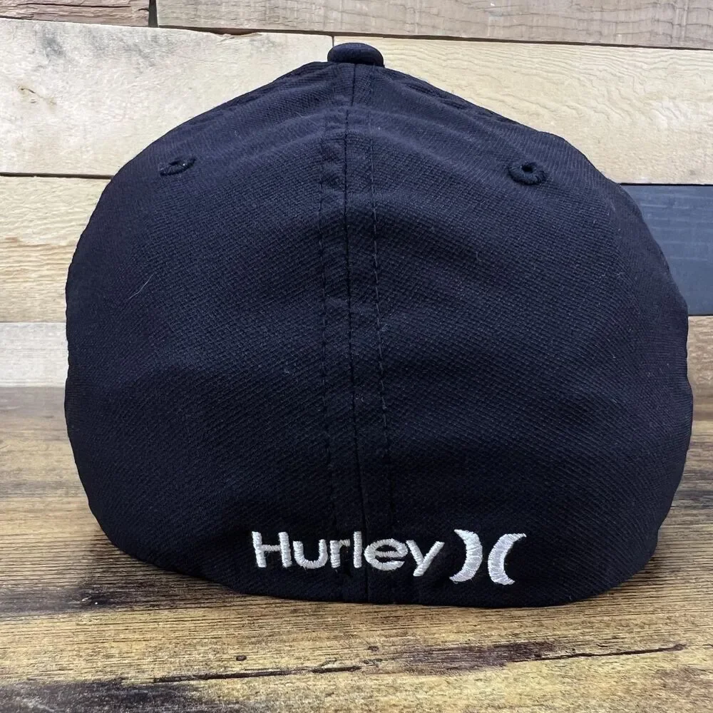 Hurley H20-Dri L-XL Black Fitted Hat Baseball Cap